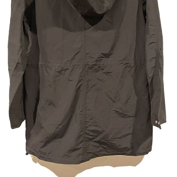 J. Crew Black Perfect Lightweight Rain Utility Jacket Hooded Womens Size XXS - Picture 7 of 16
